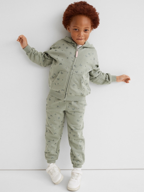

H&M Girls Green Printed Joggers