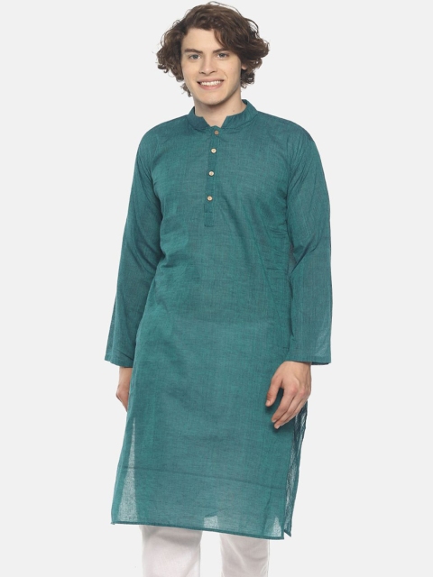 

PAROKSH Men Blue Pure Cotton Kurta
