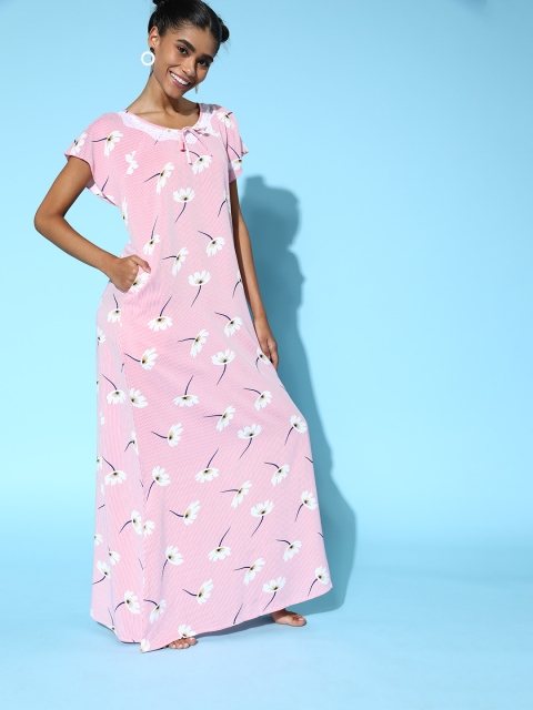 

Sweet Dreams Pink Floral Feminine Nightdress