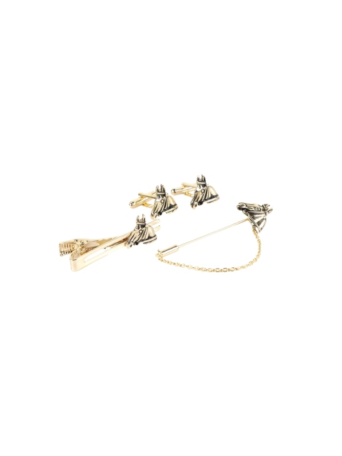 

MENSOME Men Gold-Toned Patterned Accessory Gift Set