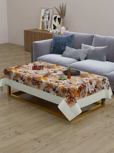

Clasiko Brown & Mustard Yellow Floral Printed Rectangle Table Cover