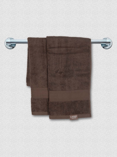 

Jockey Set Of 2 Brown Solid Pure Cotton 450 GSM Hand Towels