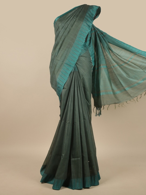 

Pothys Green Jute Cotton Saree