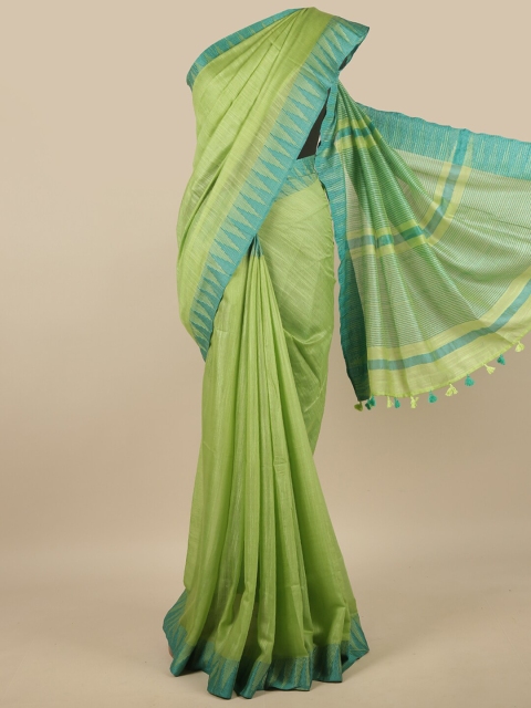 

Pothys Green & Blue Jute Cotton Saree
