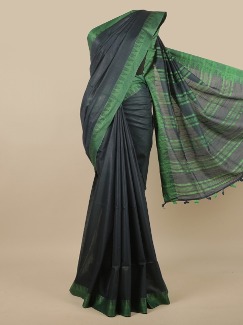 

Pothys Blue & Green Jute Cotton Saree