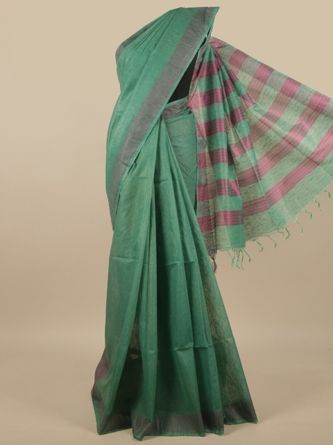 

Pothys Green & Magenta Jute Silk Saree