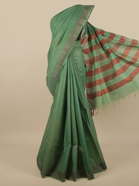 

Pothys Green & Red Woven Design Jute Cotton Saree