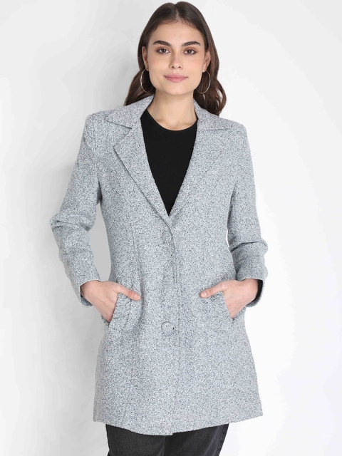 

LEBORK Women Blue Woollen Overcoat