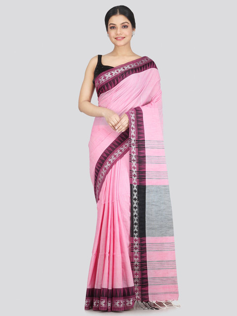 

PinkLoom Pink Woven Design Pure Cotton Saree