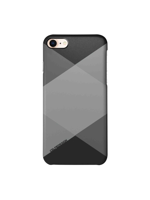 

CelfieDesign Grey & Black Criss Cross Geometric Printed iPhone 8 Slim Back Case