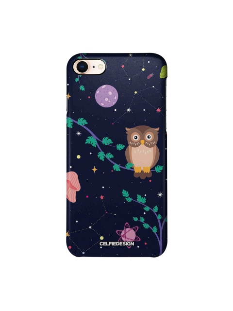 

CelfieDesign Navy Blue & Purple Space Owl iPhone 8 Slim Back Case