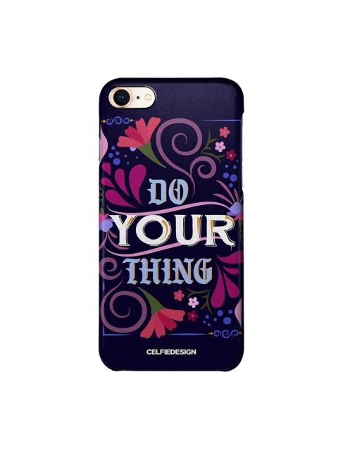 

CelfieDesign Navy blue & Mauve Do Your Thing Typography Print iPhone 8 Slim Back Case