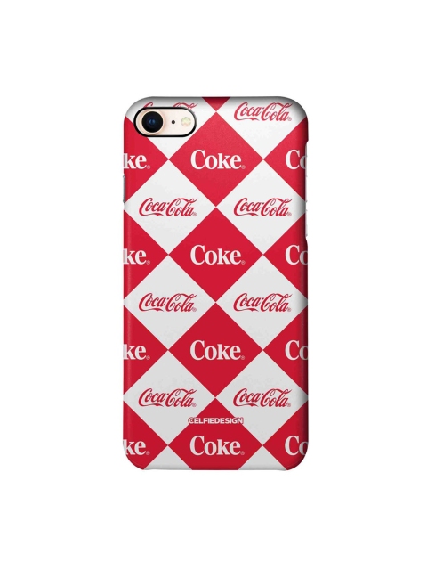 

CelfieDesign White & Red Coke Mozaic Printed iPhone 8 Slim Back Case