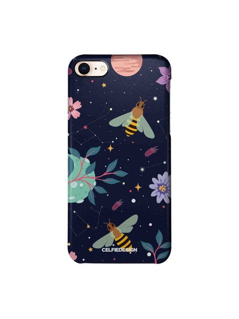 

CelfieDesign Black & Green Space Bees iPhone 8 Slim Back Case