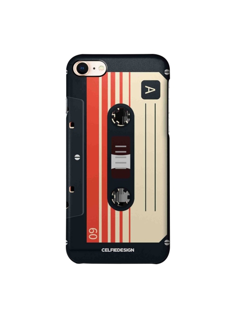 

CelfieDesign Black & Beige Casette iPhone 8 Slim Back Case