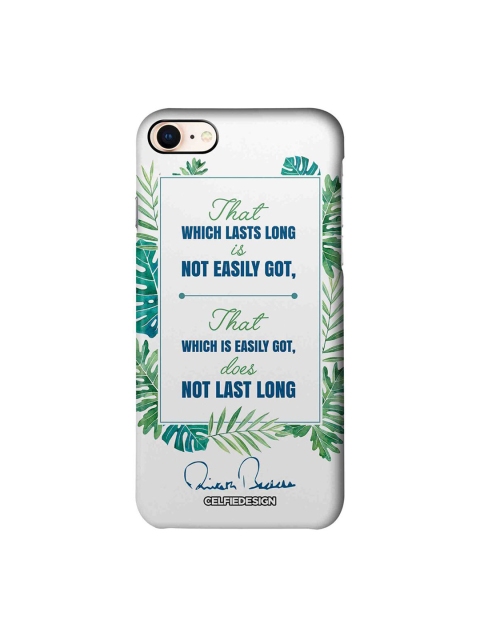 

CelfieDesign Grey & Green Lasts Long AB Quotes iPhone 8 Slim Back Case