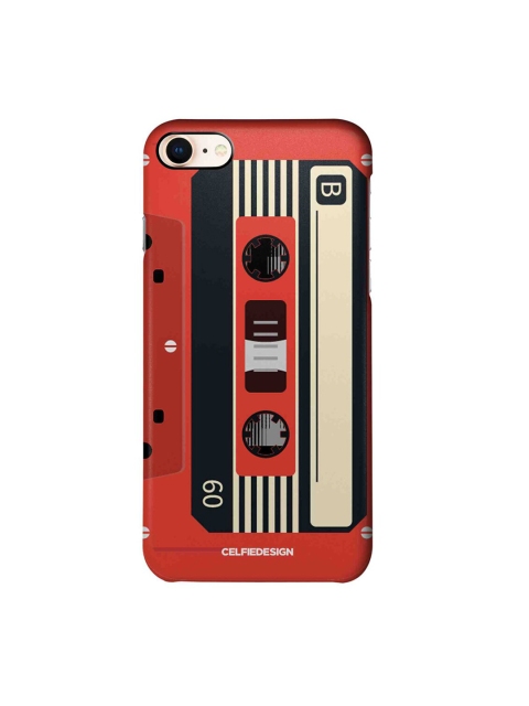 

CelfieDesign Red & Black Casette Printed iPhone 8 Slim Back Case