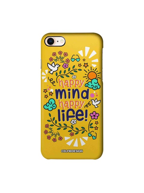 

CelfieDesign Yellow & Green Happy Mind Happy Life Quotes iPhone 8 Back Case