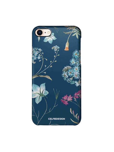 

CelfieDesign Teal Blue & Green Cerulean Floral Printed iPhone 8 Slim Back Case