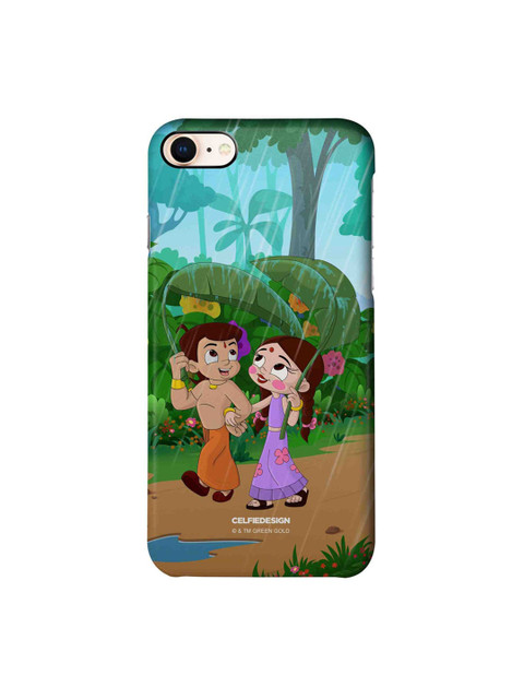 

CelfieDesign Green & Blue Bheem & Chutki In Rainforest iPhone 8 Slim Back Case