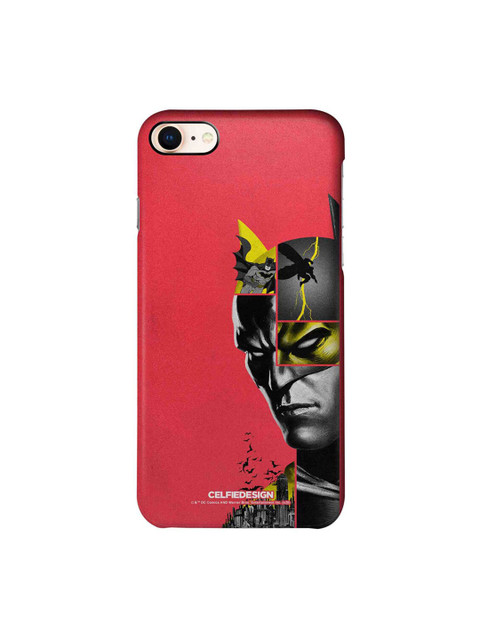 

CelfieDesign Red & Black Bat Collage Superhero Printed iPhone 8 Slim Back Case