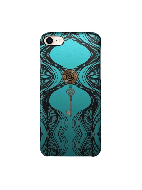 

CelfieDesign Sea-Green & Black Hanging Key iPhone 8 Slim Back Case