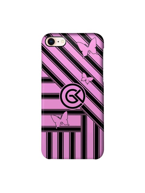 

CelfieDesign Pink & Black The Cycle Multi Striped iPhone 8 Slim Back Case