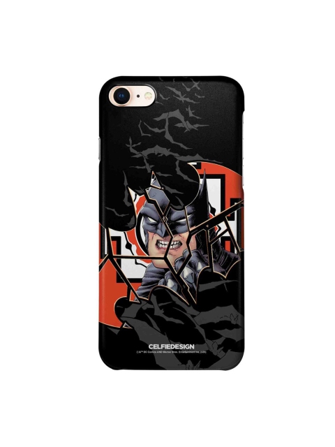 

CelfieDesign Black & Red Printed Angry Bat iPhone 8 Slim Back Case