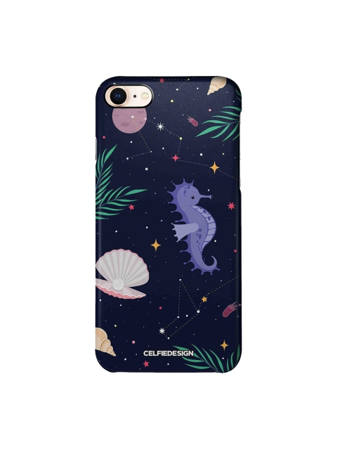 

CelfieDesign Navy Blue & Purple Printed iPhone 8 Slim Back Case