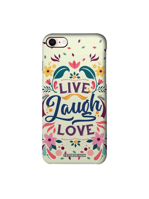 

CelfieDesign Multi-Coloured Printed Live Laugh Love iPhone 8 Slim Back Case