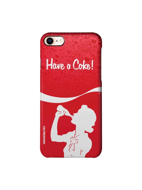 

CelfieDesign Red & White Have A Coke Girl Printed iPhone 8 Slim Back Case