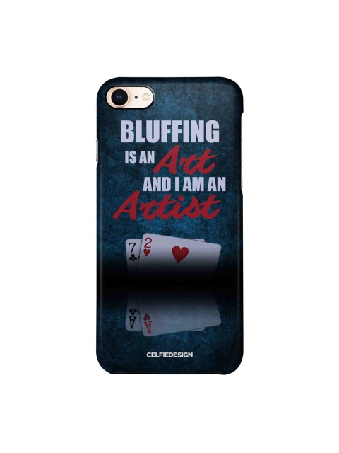 

CelfieDesign Blue & White Art of Bluffing Printed iPhone 8 Slim Back Case