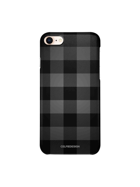 

CelfieDesign Black & Grey Checkmate iPhone 8 Slim Back Case