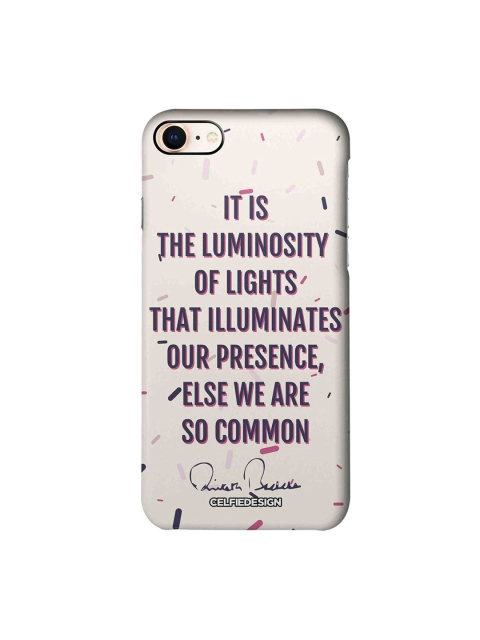 

CelfieDesign White & Purple Printed Presence AB Quotes iPhone 8 Slim Back Case
