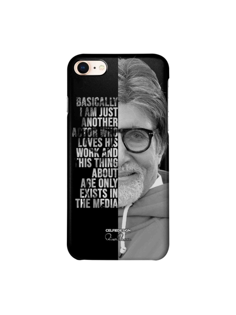 

CelfieDesign Black & Grey AB Wise Words Typography Printed iPhone 8 Slim Back Case