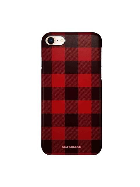 

CelfieDesign Red & Black Checkmate Geometric Printed iPhone 8 Slim Back Case
