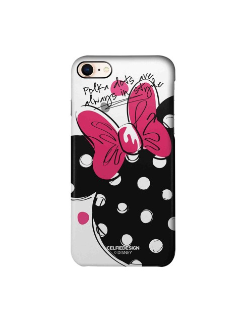 

CelfieDesign White & Black Polka Minnie Printed iPhone 8 Slim Back Case