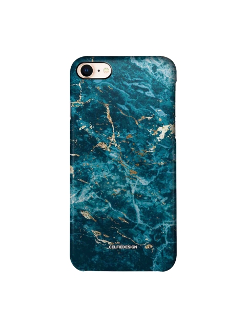 

CelfieDesign Blue & Gold-Toned Marble Abstract Printed iPhone 8 Slim Back Case