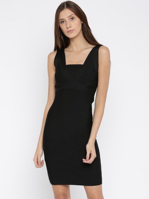 

ONLY Women Black Solid Bodycon Dress