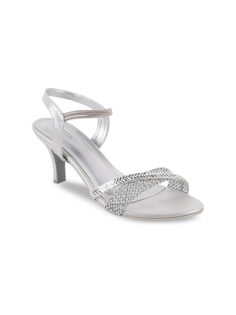 

Metro Women Silver-Toned Embellished Heels