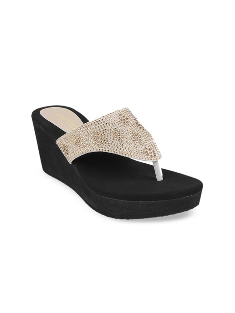 

Metro Women Beige Embellished Wedges