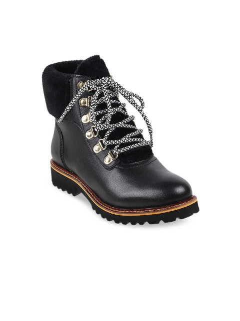 

Metro Women Black High-Top Flat Boots