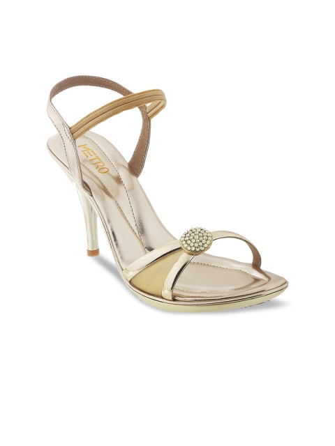 

Metro Women Gold-Toned Stiletto Heels