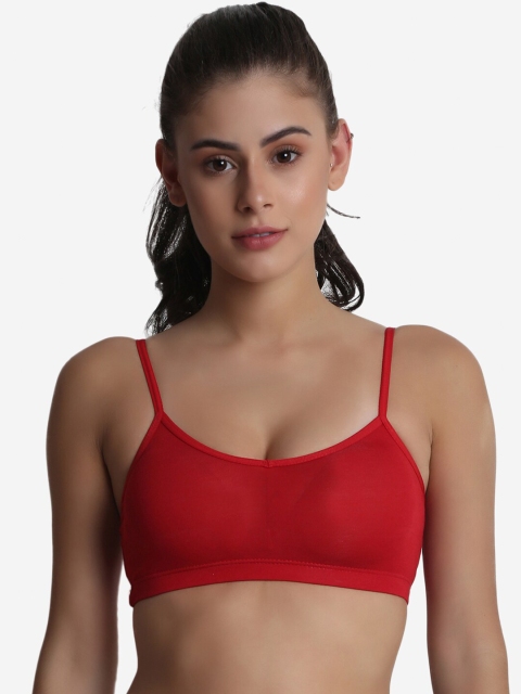

XOXO Design Women Red Seamless Beginners Sports Bra