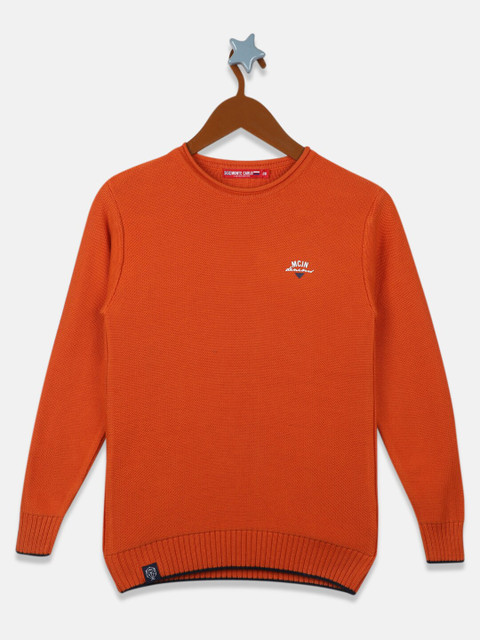 

Monte Carlo Boys Orange Solid Organic Cotton Pullover