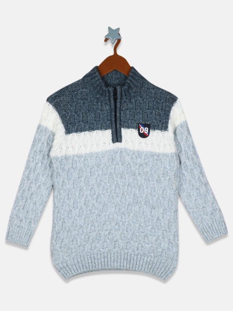 

Monte Carlo Boys Blue & Grey Colourblocked Pullover