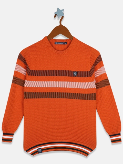 

Monte Carlo Boys Orange & White Striped Pullover