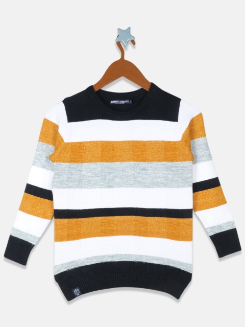 

Monte Carlo Boys White & Mustard Striped Pullover
