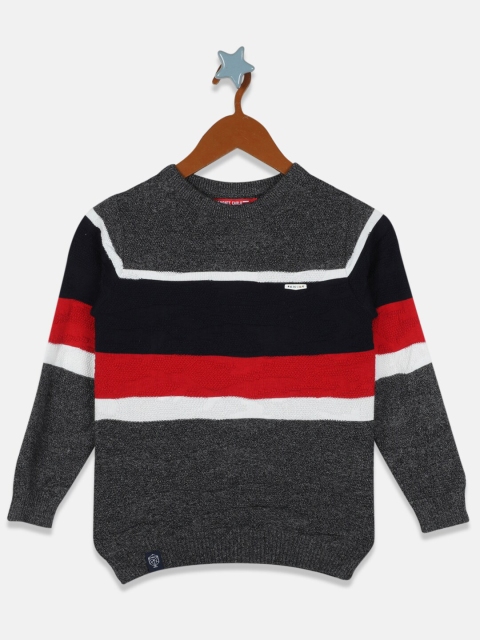 

Monte Carlo Boys Black & Red Striped Cotton Pullover
