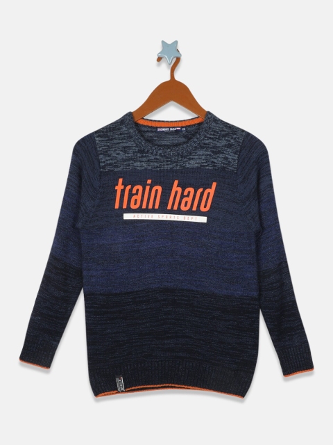 

Monte Carlo Boys Blue & Orange Colourblocked Pullover